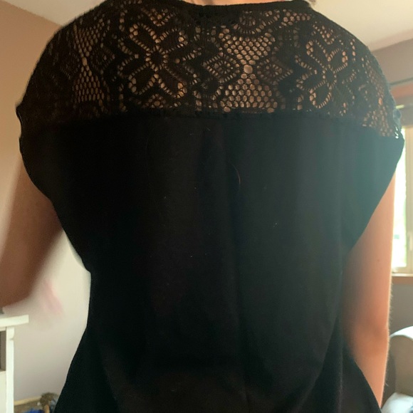 Black Lace Top T shirt - Picture 2 of 2